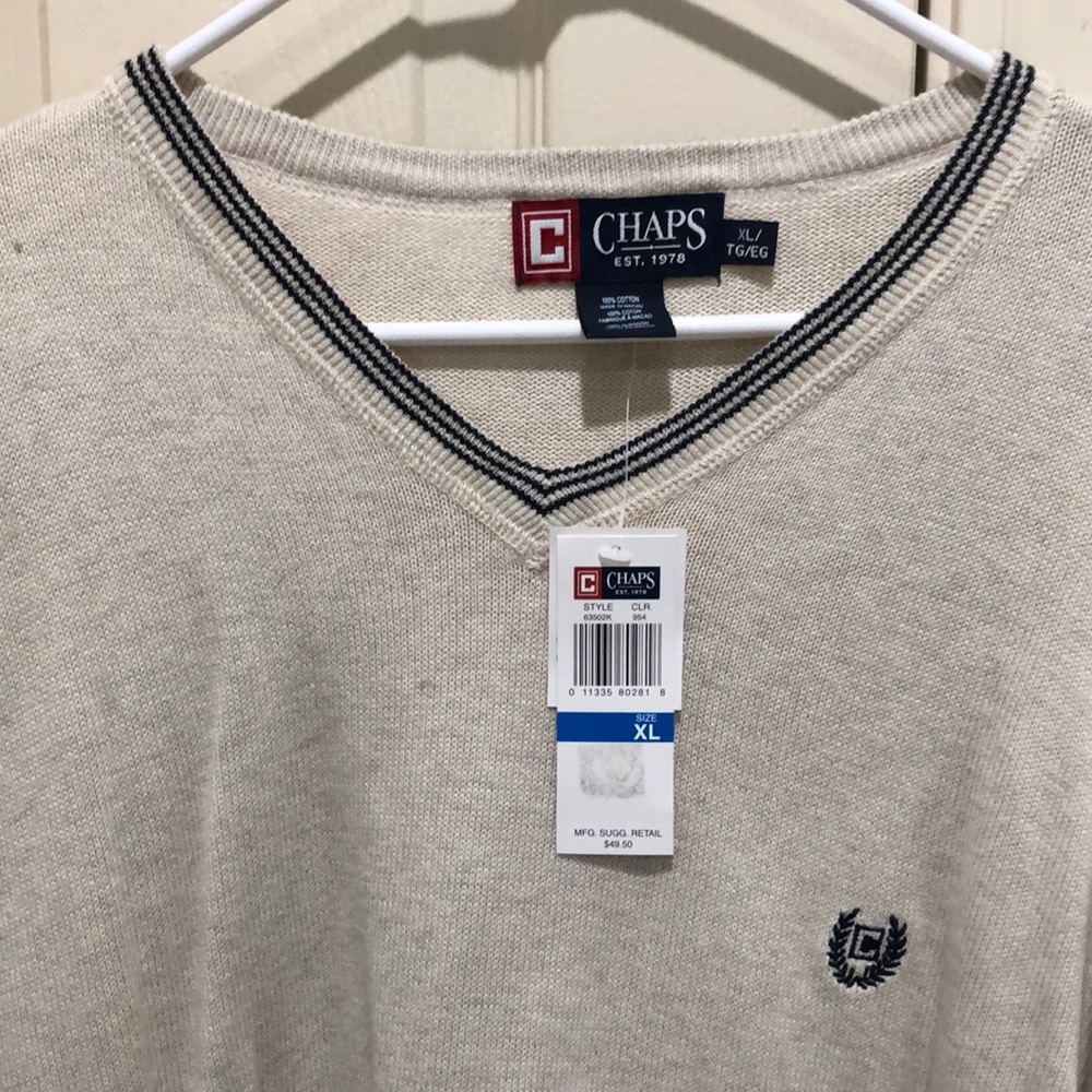 Brand new. Chaps sweater.